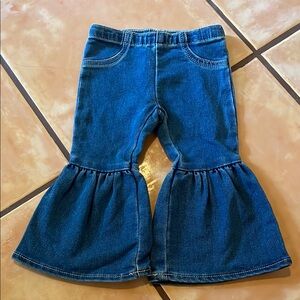 Wrangler Blue Flared Jeans with Dramatic Ruffle